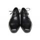 Paul Parkman 076 Black Genuine Leather Ghillie Lacing Shoes