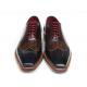 Paul Parkman 081 Navy / Red / Black Genuine Leather Wingtip Oxford Shoes