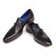 Paul Parkman 084 Black Genuine Crocodile / Purple Calfskin Loafer Shoes