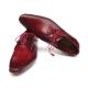 Paul Parkman 022 Burgundy Genuine Leather Ghillie Lacing Shoes