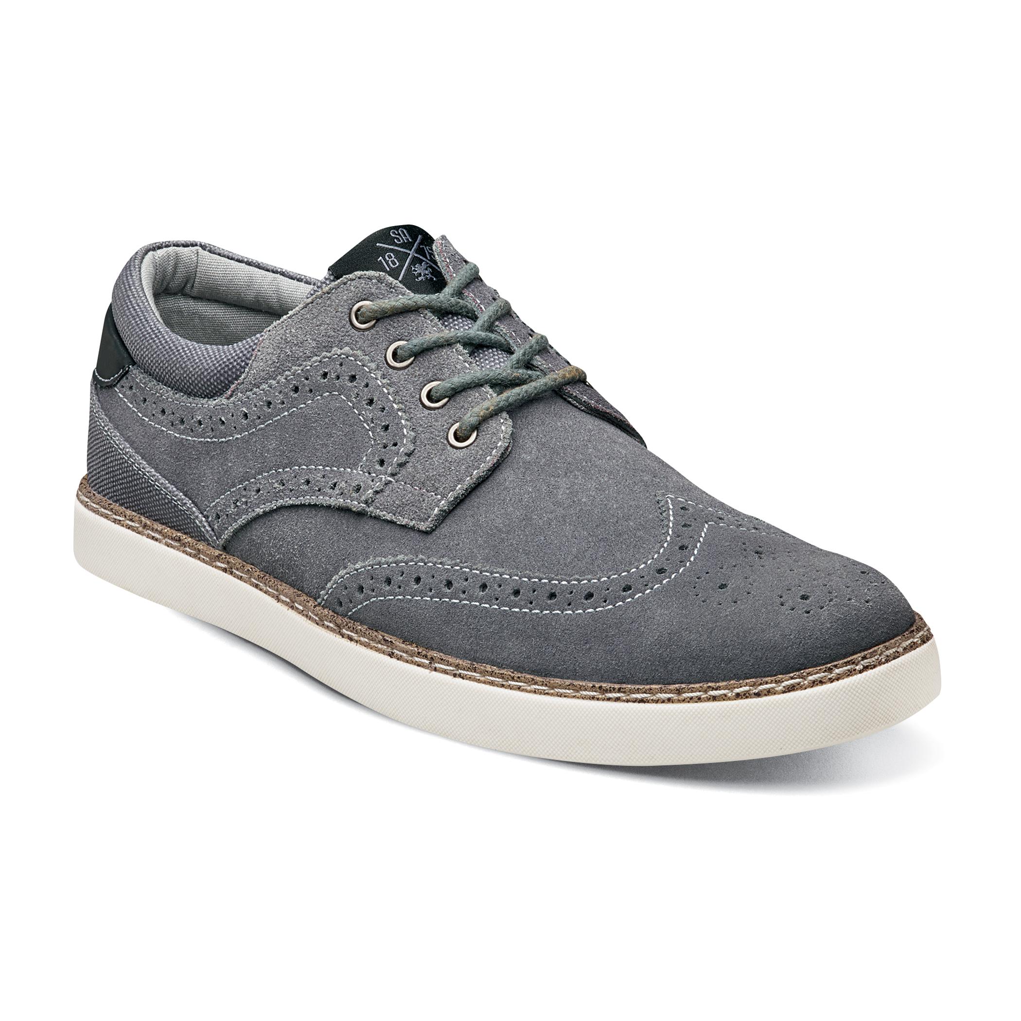 Stacy Adams Taz Gray Suede Wingtip Shoes 53416 - $74.90 :: Upscale ...