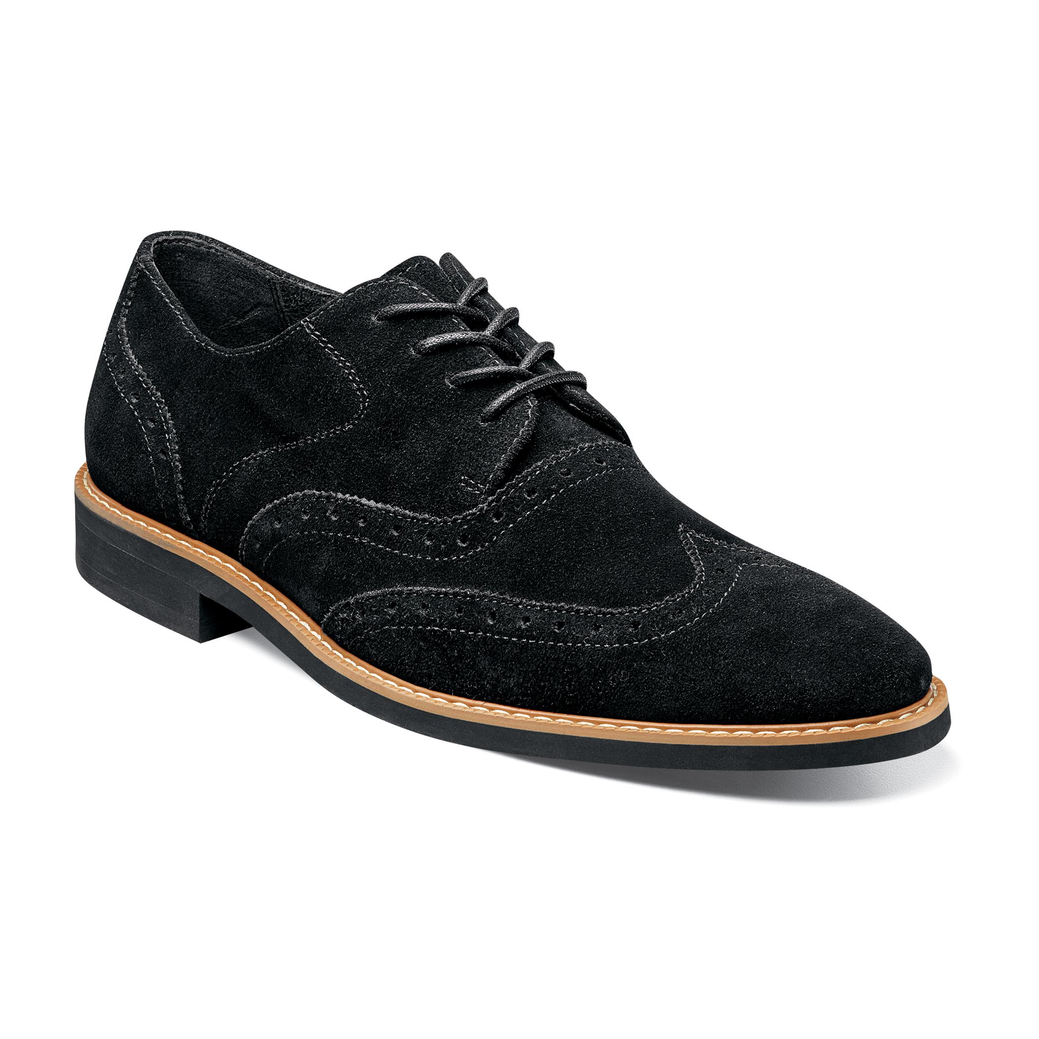 Stacy Adams Sloane Black Suede Wingtip Shoes 24930 - $84.90 :: Upscale ...