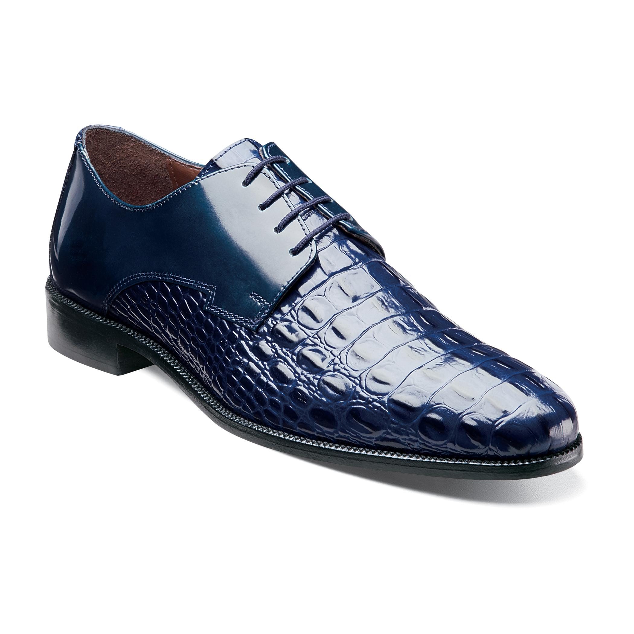 Stacy Adams Florio Blue Hornback Print Leather Shoes 24935 - $84.90 ...