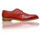 Belvedere "Chapo" Red All-Over Genuine Hornback Crocodile Shoes 1465