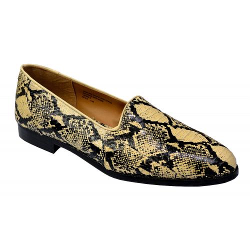 Giorgio Brutini Faulkner Natural Genuine Snakeskin Loafer Shoes 150639 ...