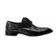 Stacy Adams "Brayden" Black Polished Genuine Leather Cap-Toe Shoes With Braided Edging 24972-001