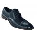 Stacy Adams "Brayden" Navy Genuine Leather Cap-Toe Shoes 24972-410