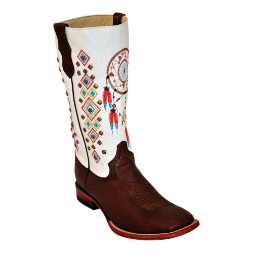 Ferrini Ladies 90671-04 Brown "Dream Catcher" Genuine Cowhide Boots