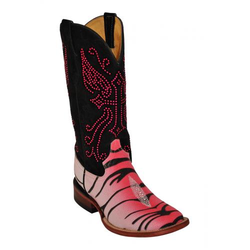 Ferrini Ladies 90593-20 Pink " Tiger Print Stingray" Boots