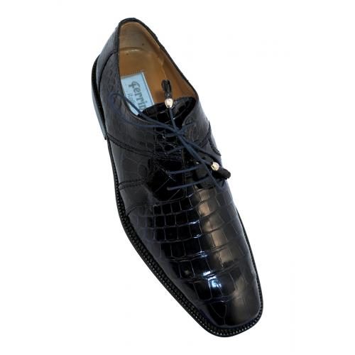 Ferrini 205 / 528 Navy Genuine Alligator Italian Shoes