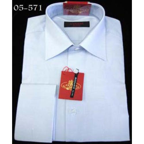 Axxess Classic Light Blue 100% Cotton Dress Shirt 05-571