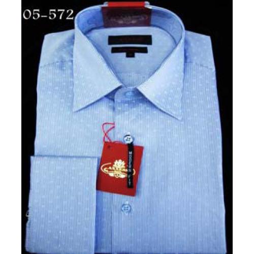 Axxess Light Blue 100% Cotton Dress Shirt 05-572