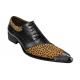 Zota Black / Tan Leopard Hair Pointed Toe Shoes With Metal Tip G737-4