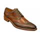 Jose Real "Florence" Chocolate Brown / Coffee Italian Wingtip Shoes With Contrast Perforation R2318