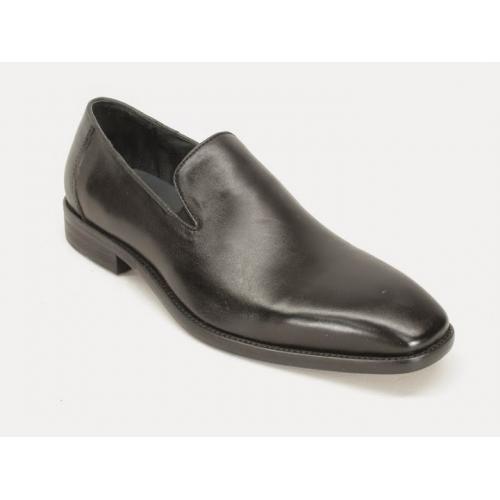 Carrucci Black Genuine Calf Skin Leather Loafers KS259-310.