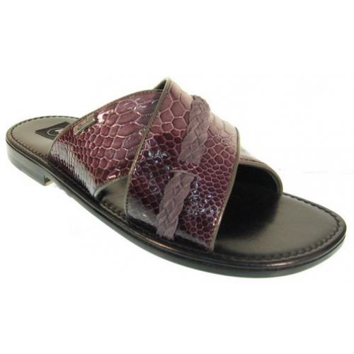 Mauri "1659" Violet Genuine Python Sandals