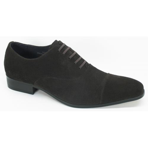 Carrucci Brown Genuine Suede Slip on Shoes KS2240-01S.