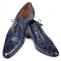 Mauri "Echo" 1078 Charcoal Grey Genuine Alligator Hand-Painted Shoes