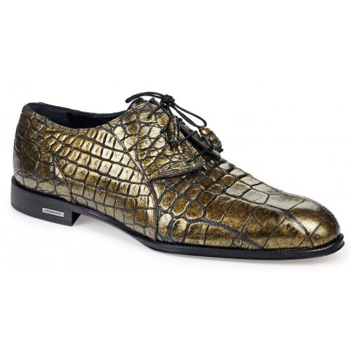 Mauri "Atlas" 4649 Metallic Brass Genuine Alligator Dress Shoes