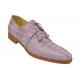 Fennix "3562" Lavender Genuine All-Over Hornback Crocodile Shoes