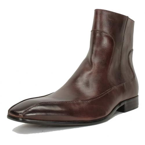 Carrucci Brown Genuine Calf Skin Leather Boots KB470-01