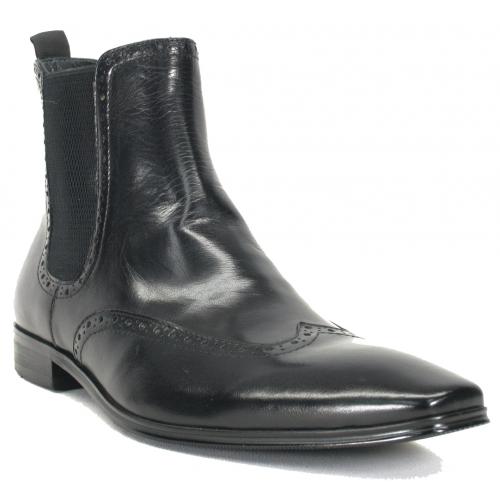 Carrucci Black Genuine Leather Boots KB2019-13.