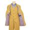 Apollo King Yellow / Sky Blue Double Windowpanes With Yellow Handpick Stitching Super 150's Wool Vested Wide Leg Suit WH-2126
