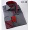 Axxess Charcoal Grey / Micro Polka Dot Handpick Stitching 100% Cotton Modern Fit Dress Shirt 10-10