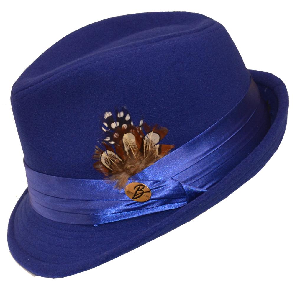 FS Ladies Elegant Royal Blue Fedora Hats 2017 Summer Linen Vintage ...