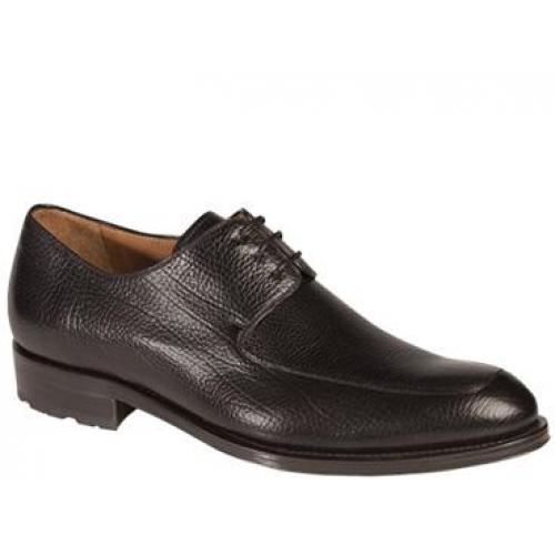 Mezlan "Tudela" Black Genuine Textured Calfskin Oxford Shoes 6035