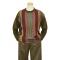 Bagazio Olive Green / Burgundy / Sand PU Leather / Knitted Pull-Over Sweater 2 PC Outfit BM1567