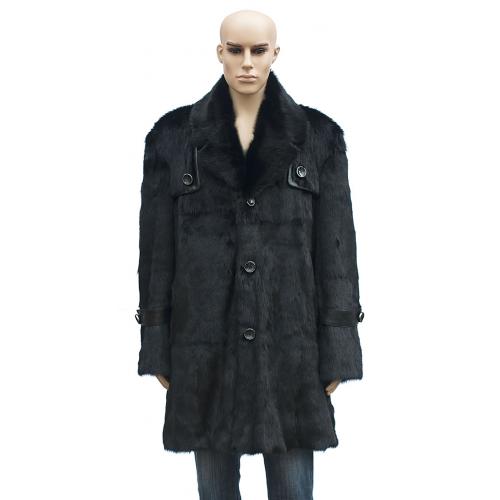 Winter Fur Men's full Skin Mink 3/4 coat M07Q02BK
