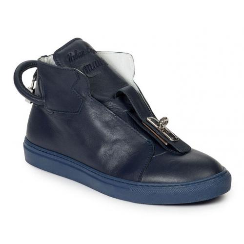 Mauri "Toledo" 6115 Wonder Blue Genuine Nappa Leather Shoes