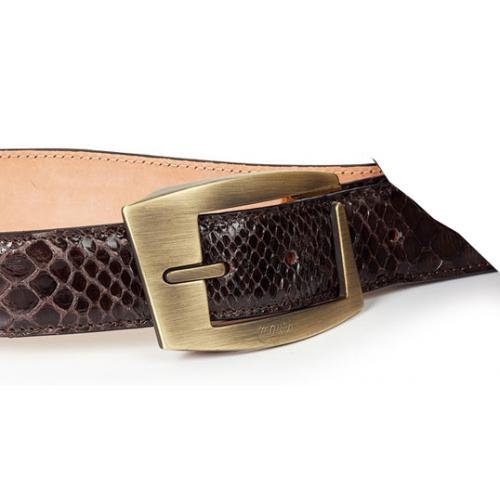 Mauri "100/35" Dark Brown Genuine Python Belt