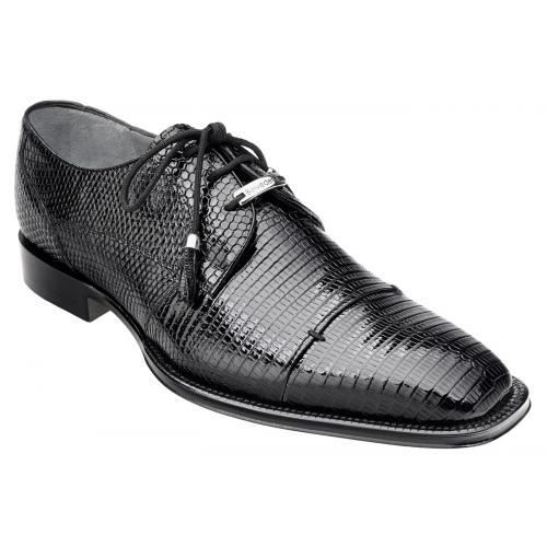 Belvedere Karmelo Black Lizard Shoes | All Over Design