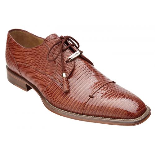 Belvedere "Karmelo" Tan Genuine All Over Lizard Shoes 1497.