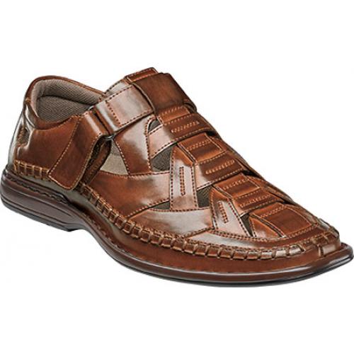 Stacy Adams Biscayne Cognac Closed Toe Sandals 25025-221 - $29.90 ...