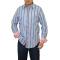 Justing Purple / Gold / Light Blue / White Striped Long Sleeves Cotton Blend Shirt 103