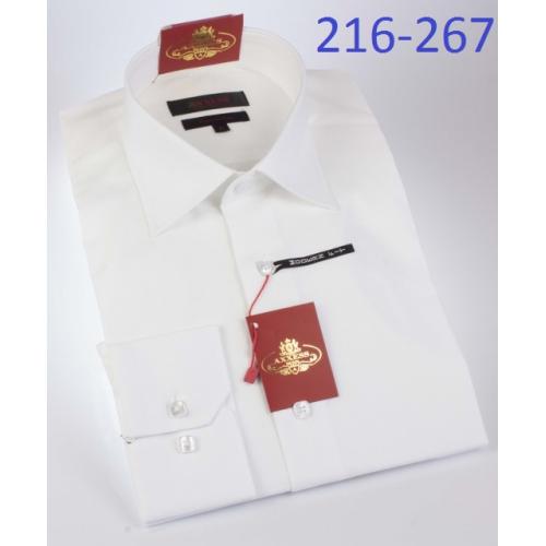 Axxess Classic White Regular Collar Design Modern Fit Cotton Dress Shirt 216-267