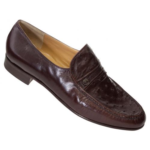 Mauri "3724" Sport Rust Genuine Kidskin / Ostrich / Ostrich Leg Loafer Shoes