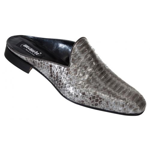 Mauri "4475/2" Grey Genuine Python Maculated Half Shoes