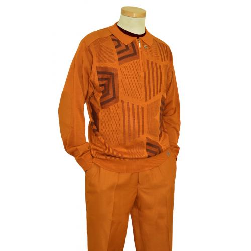 Stacy Adams Deep Rust / Brown Pull-Over 2 Piece Knitted Outfit 1350