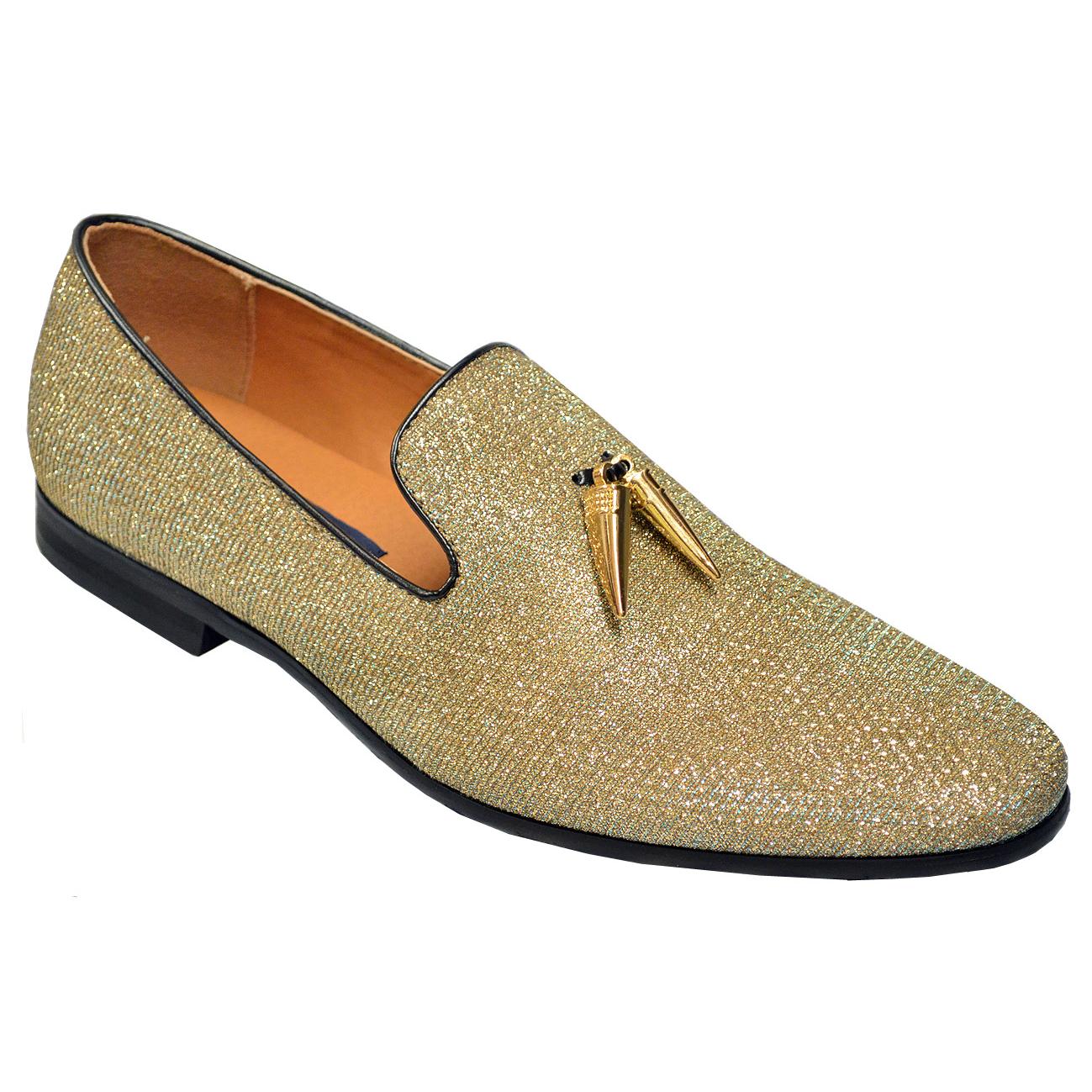 giorgio brutini gold loafers