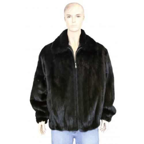 Winter Fur Black Full Skin Mink Jacket M59R01BK