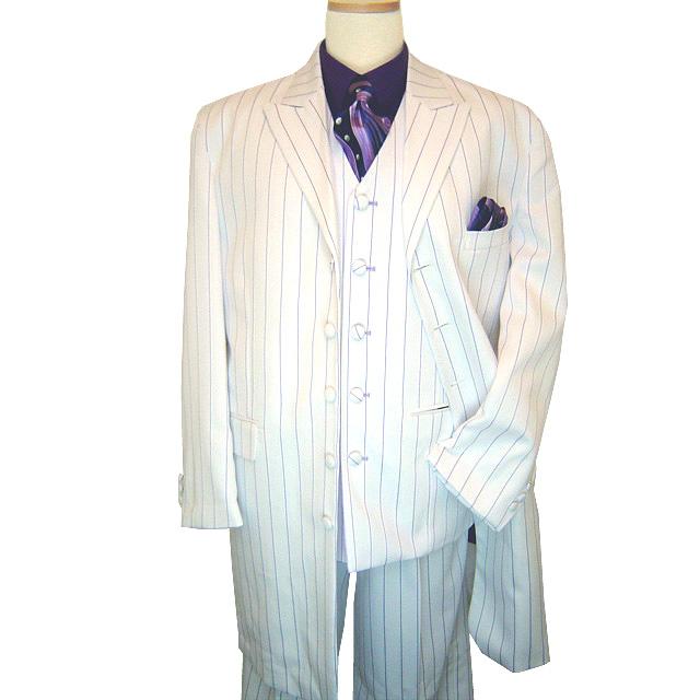 white pinstripe zoot suit