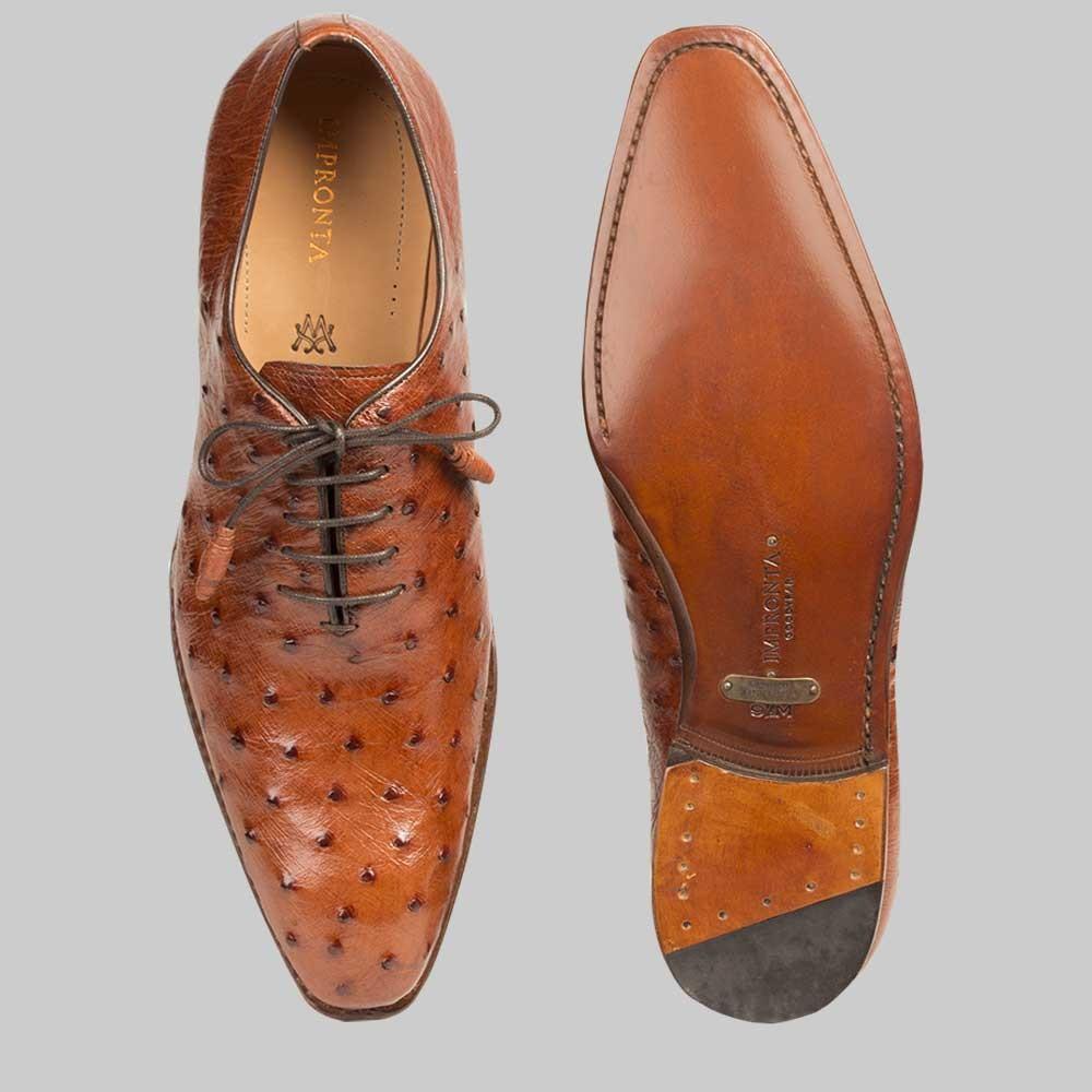 Mezlan Cognac Genuine Ostrich Shoes With Matched Tassels G504-S - $749. ...