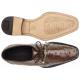 Belvedere "Isola" Brown Genuine Ostrich Leather Shoes 14001.