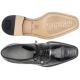 Belvedere "Batta" Black All-Over Genuine Ostrich Lace-Up Shoes 14006.