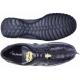 Belvedere "Vasco" Night Blue Genuine Hornback Crocodile / Soft Calf Casual Sneakers with Eyes 336122.