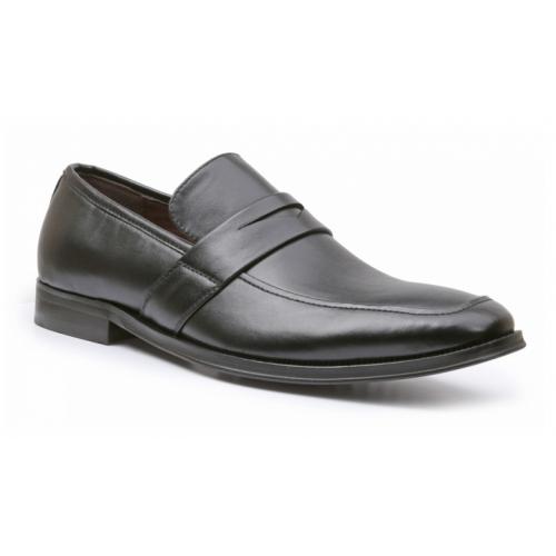 Giorgio Brutini "Birch" Black Genuine Leather Loafer Slip-on Shoes